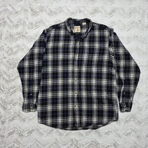 Red head brand co blue and brown flannel